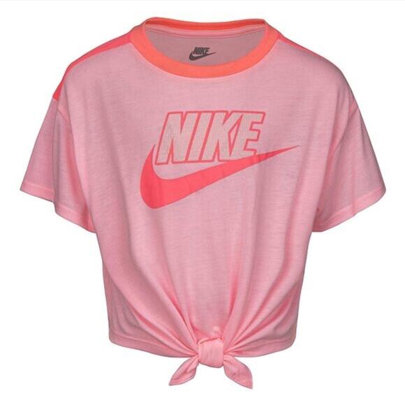 Nike Other - Nike Girls Boxy Tie Front Top (Little Kids) Arctic Punch 4 Little Kid